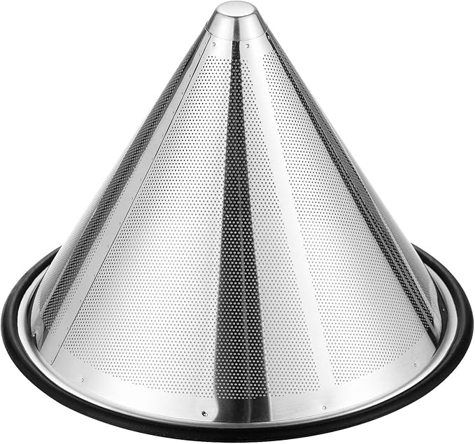 Pour Over Coffee Filter Metal Base Reusable Stainless Steel Coffee Dripper Perfect for Chemex Hario Bodum & Other Coffee Makers Paperless Coffee Filter for Sustainable Brewing