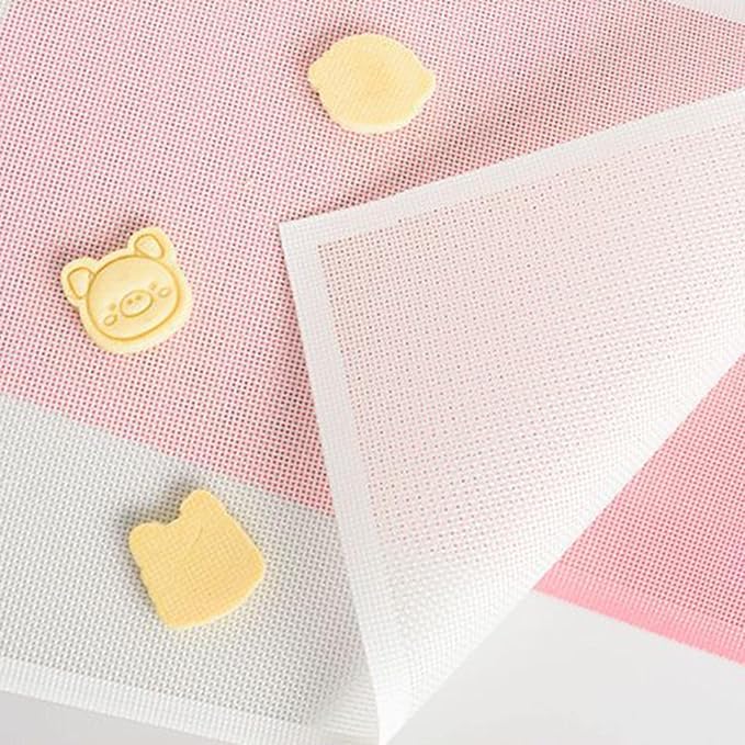 Silicone Mat Bread Making Mat Fondant/Pie Crust Pad Cushion for Picnic Bake Pan, Pink - Image 5
