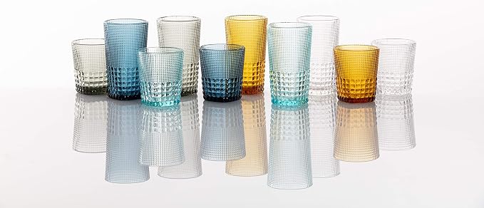Fortessa Malcolm Double Old Fashioned Cocktail Glass 6 Pack, 11.5-Ounce, Smoke Gray - Image 5