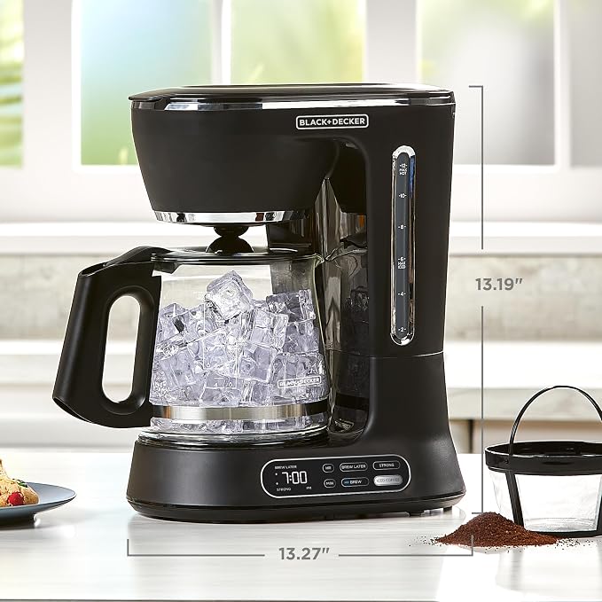 BLACK+DECKER 5-Cup Programmable Coffee Maker | Compact 5-cup coffee maker with Vortex brewing, Sneak-A-Cup and programmable auto brew. - Image 9