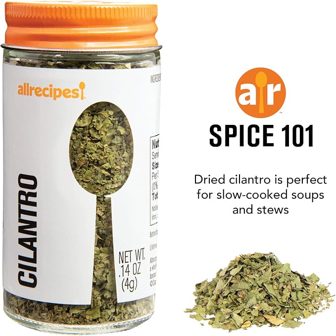 Allrecipes Taste of Mexico (Cilantro, Ground Cumin, Fajita Blend) in Glass Jars with Removable Sifter Caps for Sprinkling, Set of 3 - Image 4