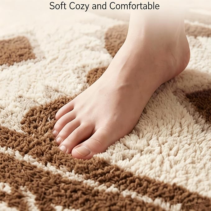 Washable Area Carpet 6′6″ × 9′10″ for Living Room Bedroom, Leaves | Soft Cozy Fluffy Mid Pile Machine Washable Non Slip Boho Modern Accent Rug for Dining Room Nursery Kids Room Dorm Hotel - Image 5
