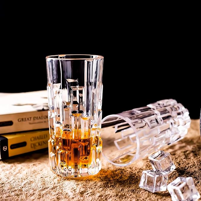 Highball Glasses Set of 6, Water Glasses, Collins Tall Beverage Cups Glassware for Drinks, Water, Beer, Soda, Cocktail 10 OZ - Image 3