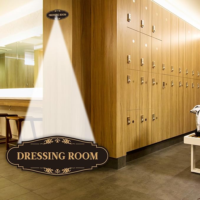 Dressing Room Sign for Door，Self-Adhesive Waterproof Vinyl Vintage Changing Room Signage Sticker, Fitting Room Decor for Home, Business, Shop, Theaters, Clothing Stores, Gyms, Hotels - Image 4
