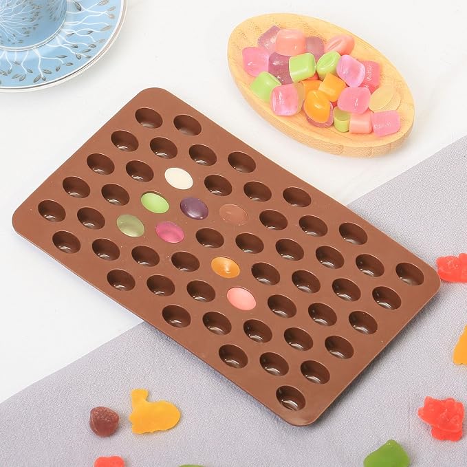 Mini Coffee Bean Molds, 55 Cavities Silicone Chocolate Mold | Coffee Bean Shape, Food Grade Mini Silicone Mold, For Homemade Sugar Free Chocolate Chips/Snacks/Cake Décor, 2 PCS - Image 4