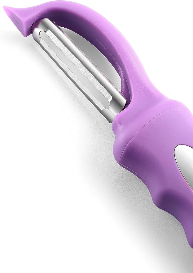 Spring Chef Swivel Vegetable Peeler for Kitchen w/Ergonomic Handle, Orchid | Premium Potato Peeler w/ Ultra Sharp Stainless Steel Blades, Multifunctional Veggie Peeler for Apple, Carrot, Cucumber, Fruit - Image 8