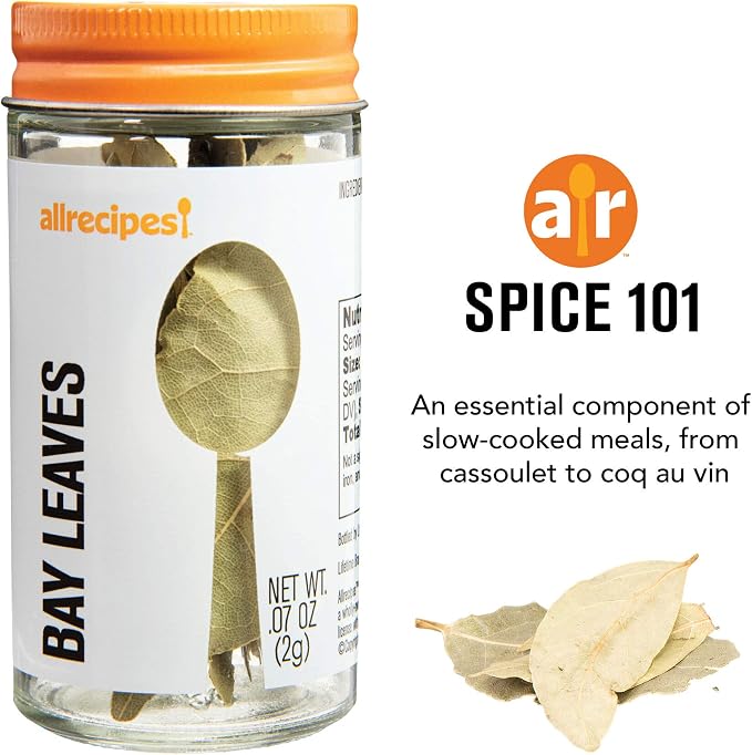 Allrecipes Taste of France (Bay Leaves, Tarragon, Thyme) in Glass Jars with Removable Sifter Caps for Sprinkling, Set of 3 - Image 4