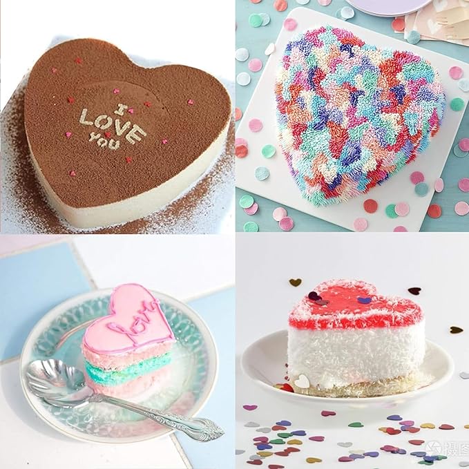 Heart Silicone Cake Pans - Non-Stick, Reusable Molds for Cheesecake, Brownies & More - Perfect for Valentine's Day (1 Pack)