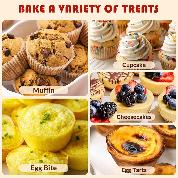 HKNMTT Silicone Muffin Pans for Baking 12Cups BPA-Free Egg Bites Mold | Regular Size, Non-Stick, Food-Grade, Oven Safe, Cupcake Pan Muffin Tin - Image 8