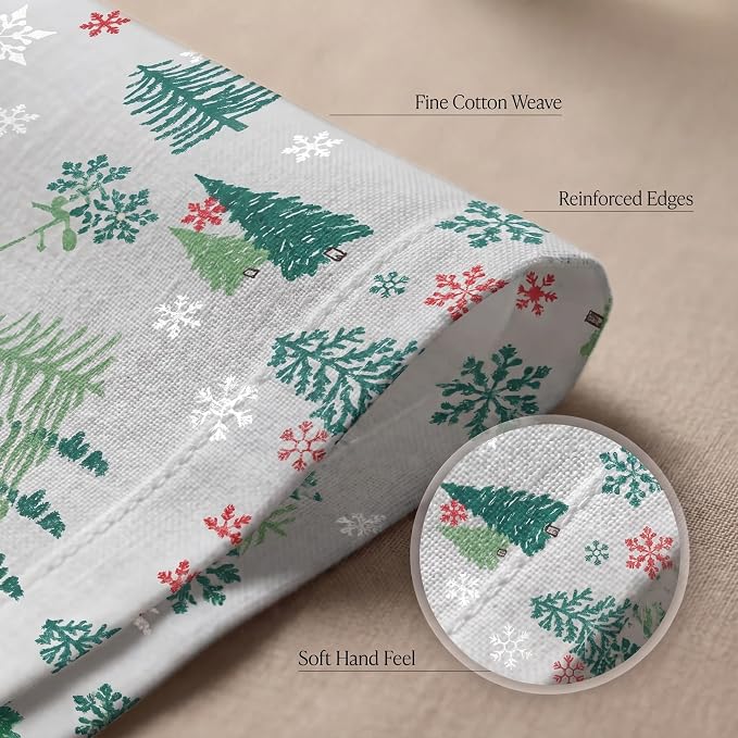 Urban Villa Cloth Napkins Cotton 20x20 (Set of 12) Greentree Print - Image 5