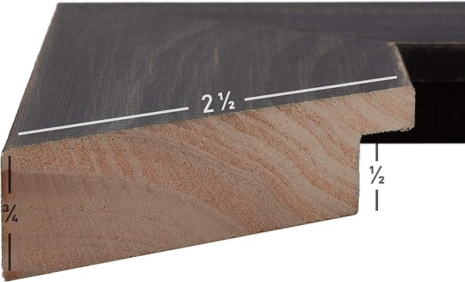 Craig Frames Jasper Wide Picture Frame, 8 x 12 Inch, Country Charcoal Black - Image 4