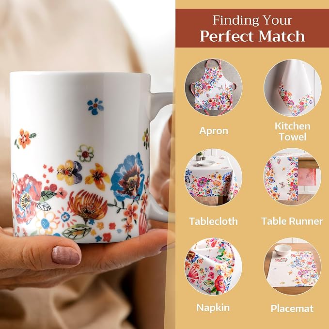 Maison d' Hermine Coffee Mug with Handles Tea Cups (15 Ounce, Pack of 1) - Image 6