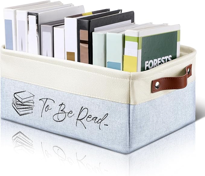 Marsui Book Lover Gifts TBR Book Storage Basket to Be Read List Storage Bin Bookish Accessories Bookworm Gift for Club Members Student Teacher Reading Accessories by Marsui