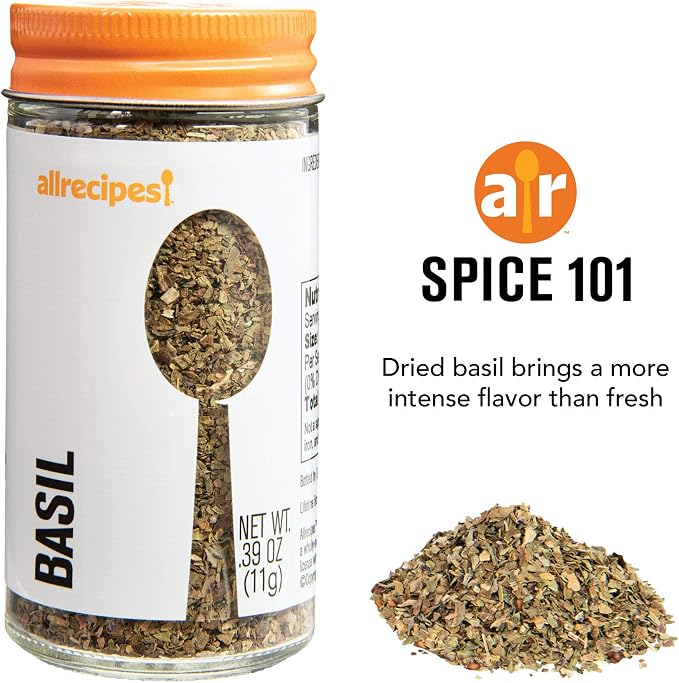 Allrecipes Taste of Italy (Basil, Oregano, Rosemary) in Glass Jars with Removable Sifter Caps for Sprinkling, Set of 3 - Image 4