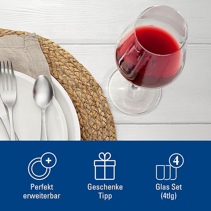 Villeroy & Boch La Divina Burgundy Wine Goblet, Set of 4, Generous 23 oz Capacity, Large Size: 4.25 in Diameter, 9.5 in Tall, Crystal Glass, Dishwasher Safe | Crystal glass Burgundy goblets, dishwasher safe, generously sized bowl enhances a full-bodied... - Image 5