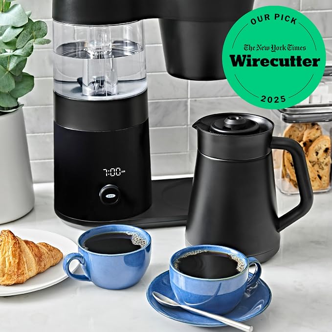 OXO Brew 9-Cup Drip Coffee Maker – Programmable Machine, Matte Black | SCA Certified, Thermal Carafe, Rainmaker Showerhead, Auto-Start, Pour Over Style Brewing - Image 3