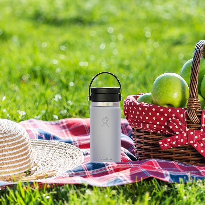 Hydro Flask Flex Sip Coffee Tumbler – Insulated Stainless Steel, Non Spill, Leak Proof Travel Coffee Cup 16 Oz Birch Gray - Image 2