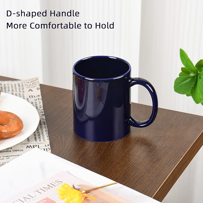 BYCNZB 12oz coffee mug set of 6 Coffee Mugs for Coffee, Tea, Cocoa, Milk（cobalto） - Image 3