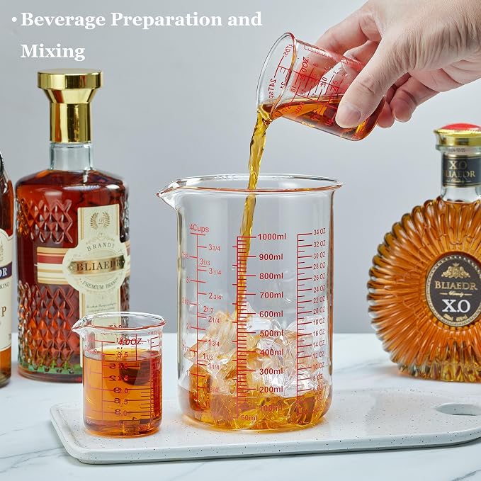 120 ML/4OZ High Borosilicate Glass Measuring Cup-V-Shaped Spout,Glass Measuring Beaker for Kitchen or Restaurant, Easy to Read(SINGLE) - Image 7