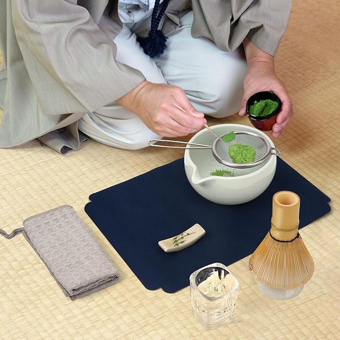 Matcha Whisk Set 10-Pcs Kit, Whisk and Bowl with Spout & Measuring Spoon & Cup, Japanese Tea Making Tools, Grey