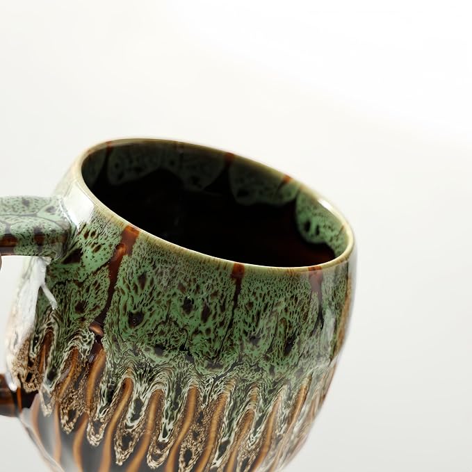 Large Ceramic Coffee Mug - 20oz Big Tea Cup, Green | Large Tea Mug, Microwave Safe, Dishwasher Safe - Image 7