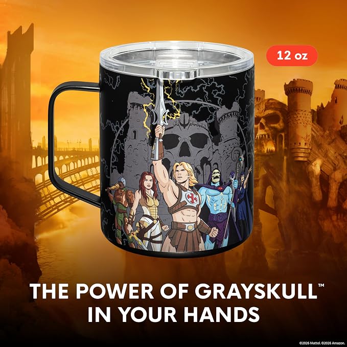 Dragon Glassware x Masters of the Universe Stainless Steel Camp Mug, 12 oz | Insulated Stainless Steel Mug for Coffee, Tea, Matcha, Hot Beverages; Official Masters of the Universe 2026 Movie Mug - Image 2