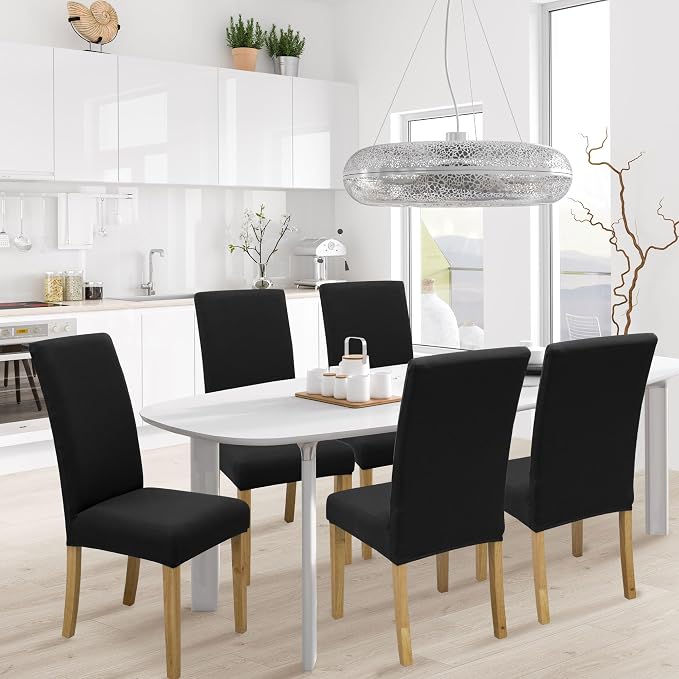 Dining Chair Covers, Stretch Seat Covers, Washable Furniture Protector | Washable, Stretch Fit, Soft, Non Slip, Dining Chair Covers, Seat Protector, Furniture Protector - Image 2