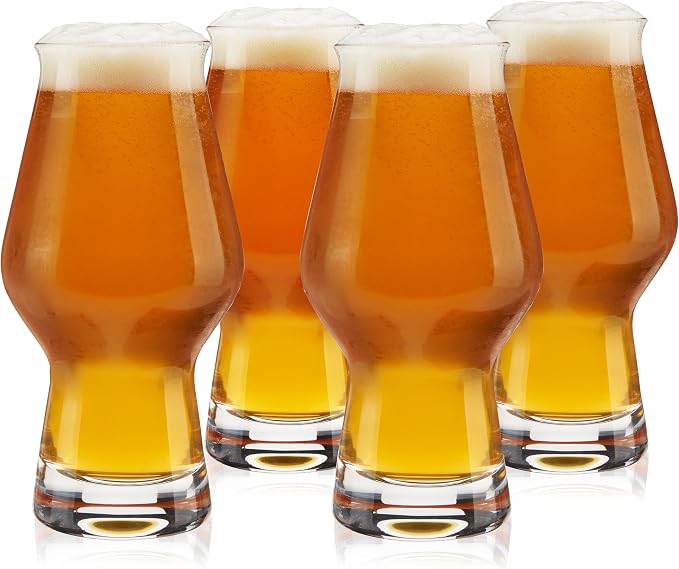 True IPA Beer Glasses, Clear Pint Glasses for IPAs, Pilsners, Pale Ales, Stouts, Game Night, Beer Gifts for Men, BBQ Outdoor Party, Holiday, Stylish Home Bar Glassware, 16 oz, Set of 4 - Image 10