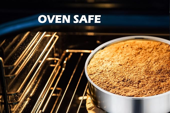 Leonyo Stainless Steel Round 9½ Inch Cake Pans For Baking, 3 Pack | Smash 9½x2Inch Round Cake Baking Pan Tins Set, Outter 10IN Metal Circle Layer Tin for Birthday Party, Dishwasher Oven Safe - Image 6