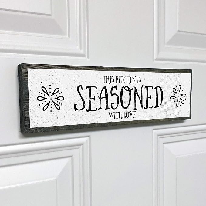 Kitchen Wood Signs (Medium - Wood And Metal, This Kitchen is Seasoned With Love) - Image 8
