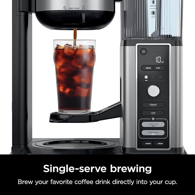 Ninja Hot & Iced XL Coffee Maker with Rapid Cold Brew, Black, CM371 | 4 Brew Styles, 8 Sizes Small Cup to Travel Mug, Single-Serve Coffee Brewer, 12-Cup Carafe, Removable Reservoir - Image 7