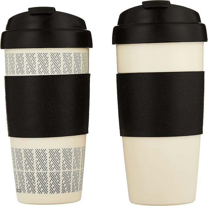 Copco 5237160 Reusable, Insulated Double Wall Travel Mugs 16-ounce White/Black, 2 Count (Pack of 6) - Image 2