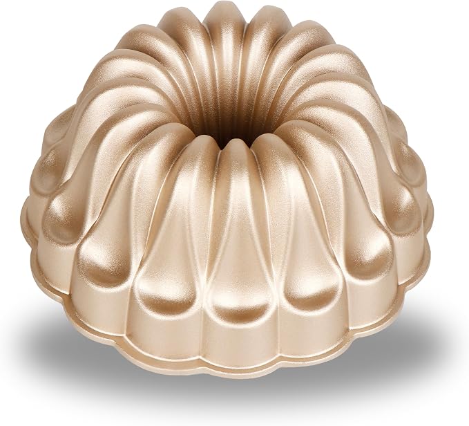 Baker's Secret for Fluted Cake Pan, Fluted Cake Pans, Perfect for Fluted Cakes, Die Cast Aluminum Cake Pans, 2 Layers Non-stick Coating, Cake Pan - Cast Aluminum Collection (Fountain) by BakersSecret