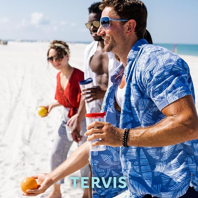 Tervis Clear & Colorful Tabletop Made in USA Double Walled Insulated Tumbler Travel Cup Keeps Drinks Cold & Hot, 16oz, Blue Moon - Image 9