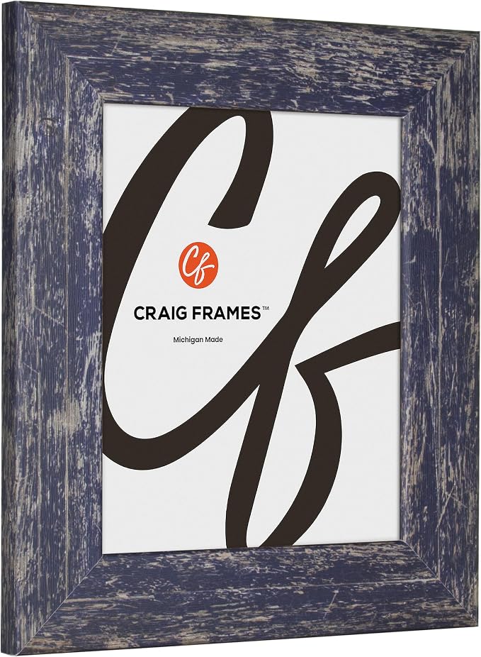 Craig Frames 9x14 Blue Picture Frame for Posters, Gallery Wall, and Photos | Displays photos and prints behind clear glass, ready to hang, made in the USA - Image 2