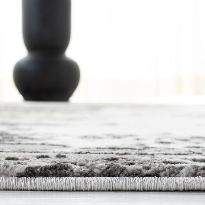 SAFAVIEH Craft Collection Area Rug - 4' Round, Grey & Green, Modern Abstract Design, Non-Shedding & Easy Care, Ideal for High Traffic Areas in Living Room, Bedroom (CFT820Y) - Image 3