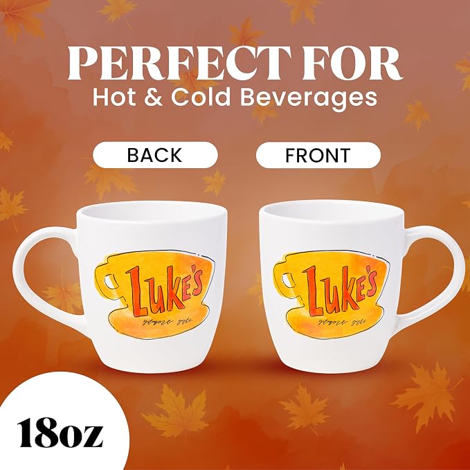Silver Buffalo Gilmore Girls Luke's Diner Stars Hollow, Ceramic Mug, 18oz | Cafe Logo, Coffee, 0.53 Liters - Image 2
