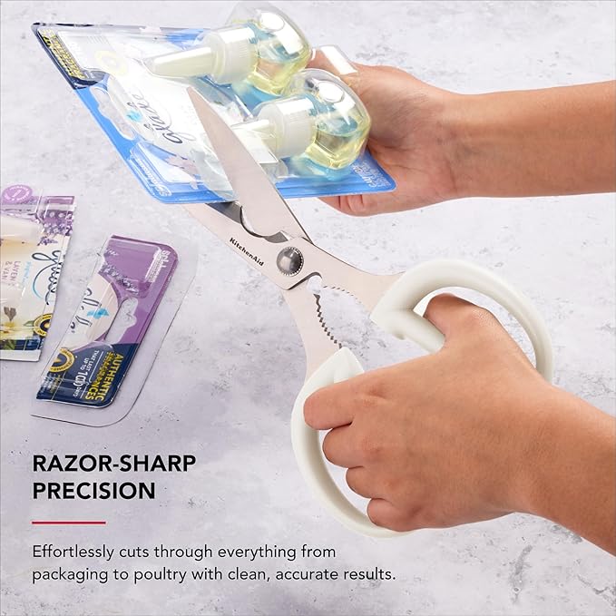 KitchenAid Multipurpose Shear Set, Versatile Scissors with Nutcracker, Bottle Opener, Ergonomic Handles with Protective Blade Covers, 2-Piece - Image 4