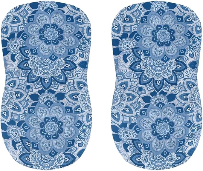 Blue Mandala Flower Bar Stool Cover Bar Chair Slipcovers for Dining Room Kitchen Bar Counter Height Chairs Covers Stool Protective Cover - Image 4