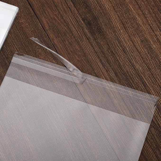 200 pcs Clear 5" x 11" Long Self Seal Cello Cellophane Bags Resealable Poly Bags 2.8 mils for Bakery Cookies Candles Christmas Halloween Party Decorative Pretzel Sticks Lollipops - Image 5