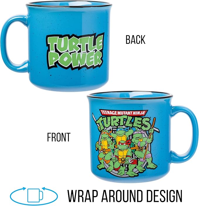 Silver Buffalo Teenage Mutant Ninja Turtles Power, Ceramic Camper Mug, 20oz | TMNT, 0.59 Liters - Image 5