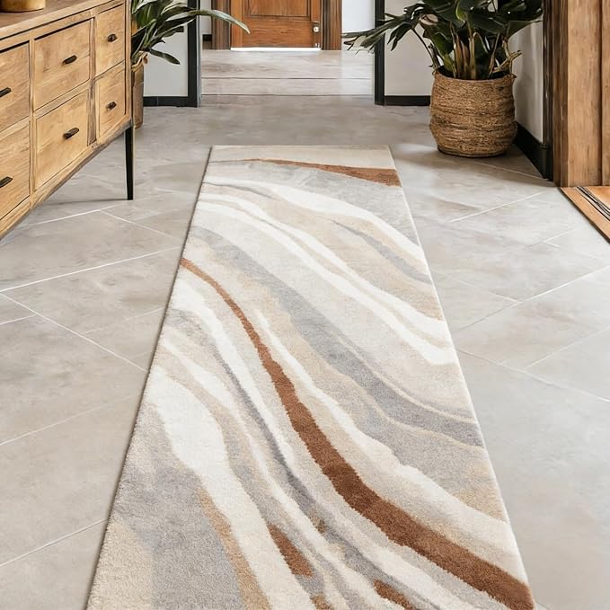 2x6 Runner Rug, Washable Hallway & Kitchen Rug - Non-Slip Low Pile Floor Mat for Entryway, High Traffic Areas, Easy Clean Vintage Pattern - Image 3