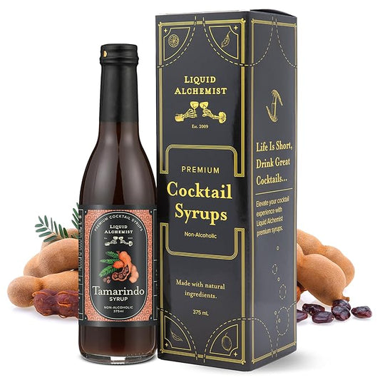 Liquid Alchemist Tamarind Syrup for Cocktails - Real Ingredients Make our Tamarindo Syrup the Perfect Spicy Margarita Mix - Made with Fresh Tamarind Puree & All Natural Tamarind Concentrate (12.7 oz)