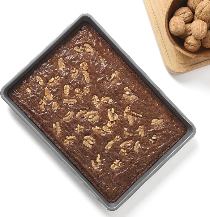Calphalon Titan Steel Core PFA Free Nonstick 13 x 9 Inch Brownie Pan Baking Dish, Heavy Duty Reinforced Steel Bakeware for Even Heating, Oven Safe Cake and Brownie Pan for Baking - Image 2