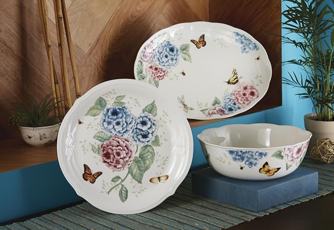 Lenox Butterfly Meadow Hydrangea Large Serve Bowl, 2.70 LB, Multi - Image 4