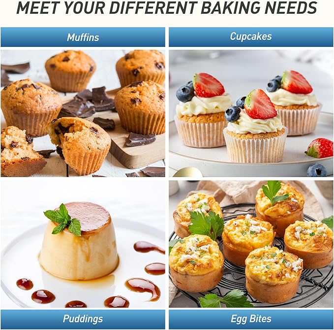 24 Cups Silicone Muffin Pan with Metal Reinforced Frame Cupcake Tray Egg Mold Mama Mommy Mom Ever Christmas Xmas Birthday Law Step Stepmom Stepmother Who Have Everything Good Unique Useful Present