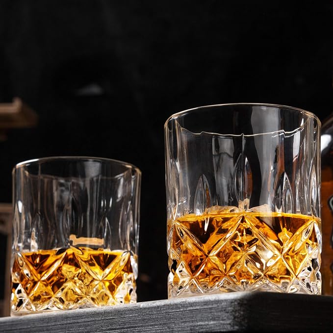 KANARS Old Fashioned Whiskey Glasses with Luxury Box - 10 Oz Rocks Barware For Scotch, Bourbon, Liquor and Cocktail Drinks - Set of 4 - Men Gift | Rocks Barware For Scotch, Bourbon, Liquor and Cocktail Drinks Set of 4 Men Gift - Image 5