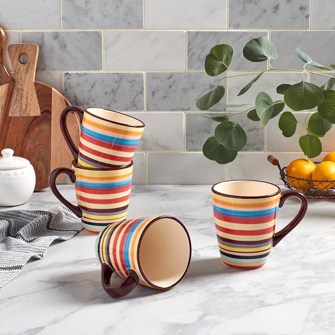 Tabletops Gallery 16-ounce Sedona Mugs, Set of 4 - Image 5