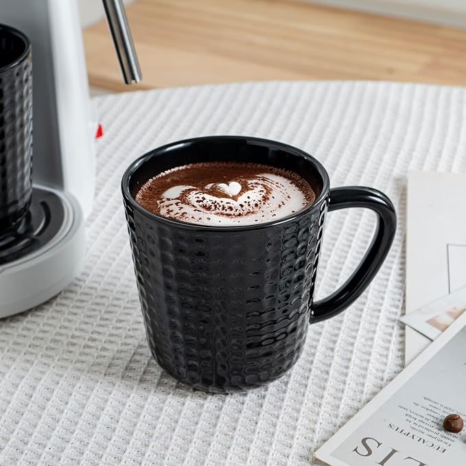 Large Coffee Mugs, 20 oz Ceramic Coffee Cups with Handle, 2PCS, Black | Coffee Mug for Office & Home, Latte Cocoa, Microwave & Dishwasher Safe, Lead-Free, Wedding & Housewarming Gift - Image 8