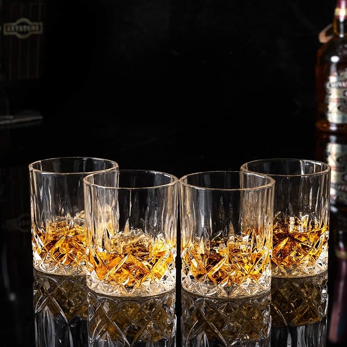 KANARS Old Fashioned Whiskey Glasses with Luxury Box - 10 Oz Rocks Barware For Scotch, Bourbon, Liquor and Cocktail Drinks - Set of 4 - Men Gift | Rocks Barware For Scotch, Bourbon, Liquor and Cocktail Drinks Set of 4 Men Gift - Image 4